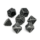 Dungeon Delve - Shadow Knight 7 Piece RPG set Alloy Metal Dice-Metal - Zinc Alloy Dice-Norse Foundry-Dungeons and Dragons-DND Dice-D20-Metal Dice Set-DND-DND Metal Dice Set-Perfect for Tabletop RPGs