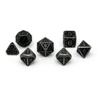 Dungeon Delve - Shadow Knight 7 Piece RPG set Alloy Metal Dice-Metal - Zinc Alloy Dice-Norse Foundry-Dungeons and Dragons-DND Dice-D20-Metal Dice Set-DND-DND Metal Dice Set-Perfect for Tabletop RPGs