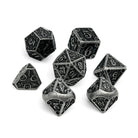 Dungeon Delve - Shadow Knight 7 Piece RPG set Alloy Metal Dice-Metal - Zinc Alloy Dice-Norse Foundry-Norse Foundry-dungeons & dragons-d&d dice set-rpg dice set-d20-metal dice set-d&d-perfect for tabletop rpgs