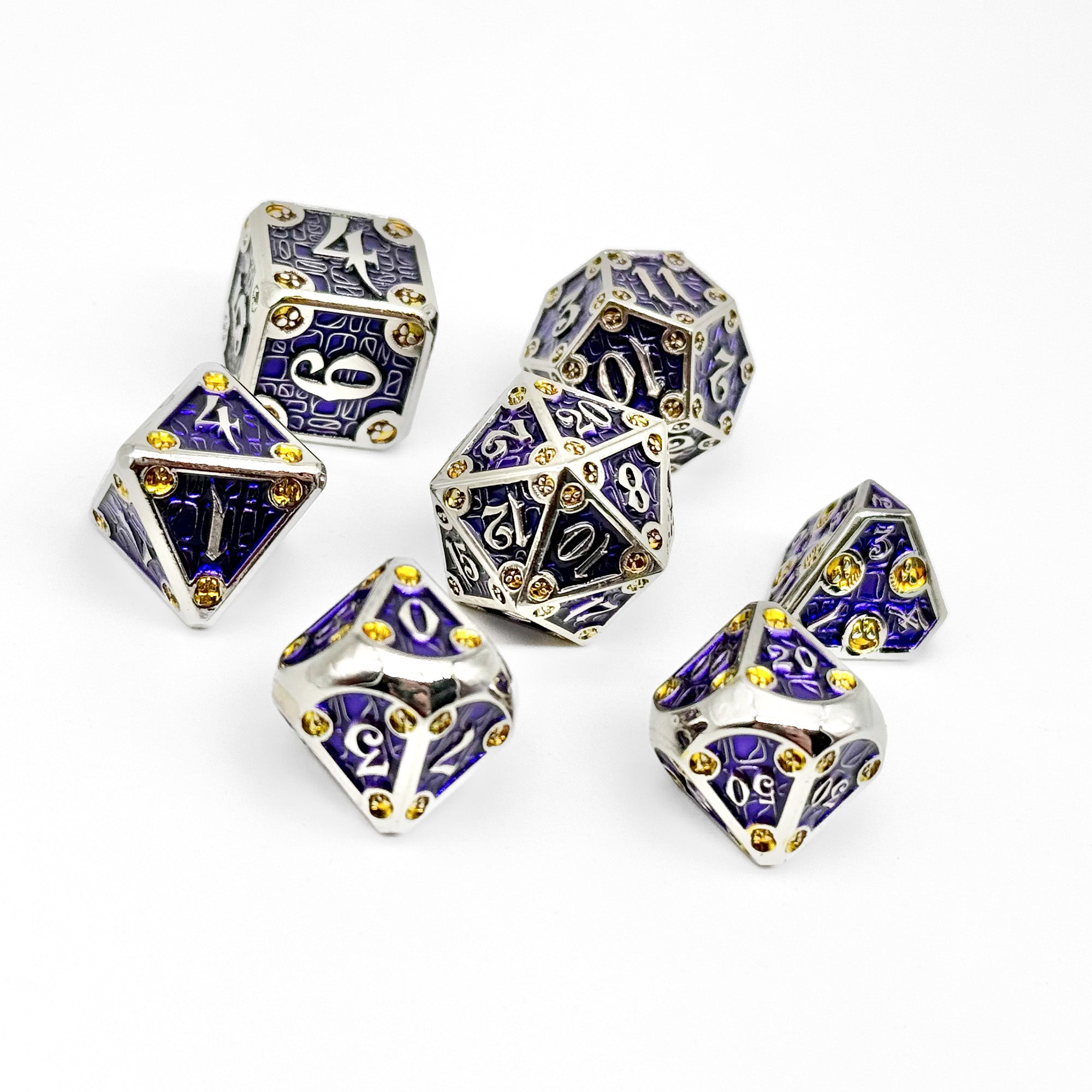 Dungeon Delve - Tomb of the Dead 7 Piece RPG set Alloy Metal Dice-Metal - Zinc Alloy Dice-Norse Foundry-Dungeons and Dragons-D&D Dice-D20-Metal Dice Set-D&D-D&D Metal Dice Set-Perfect for Tabletop RPGs