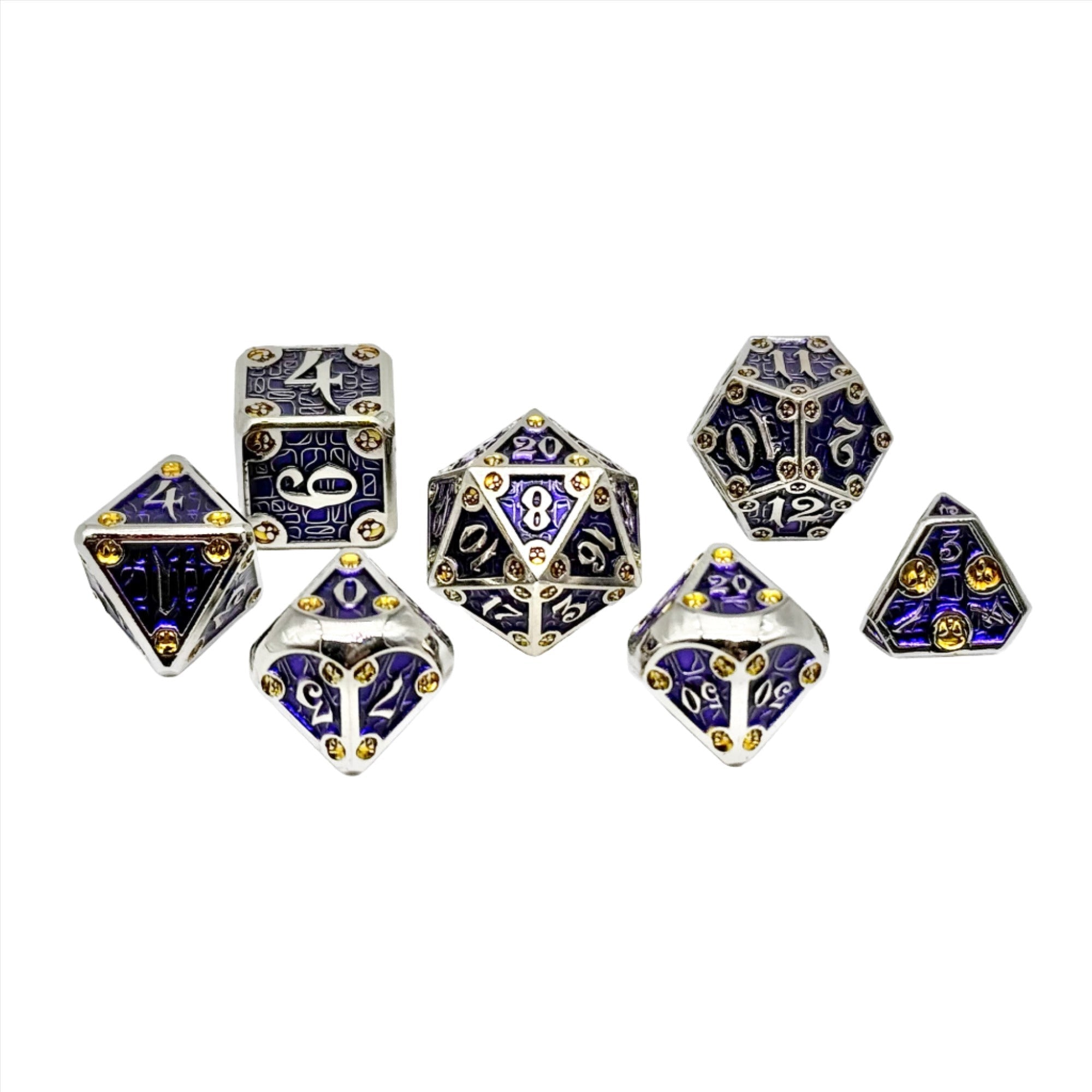 Dungeon Delve - Tomb of the Dead 7 Piece RPG set Alloy Metal Dice-Metal - Zinc Alloy Dice-Norse Foundry-Dungeons and Dragons-D&D Dice-D20-Metal Dice Set-DnD-DnD Metal Dice Set-Perfect for Tabletop RPGs
