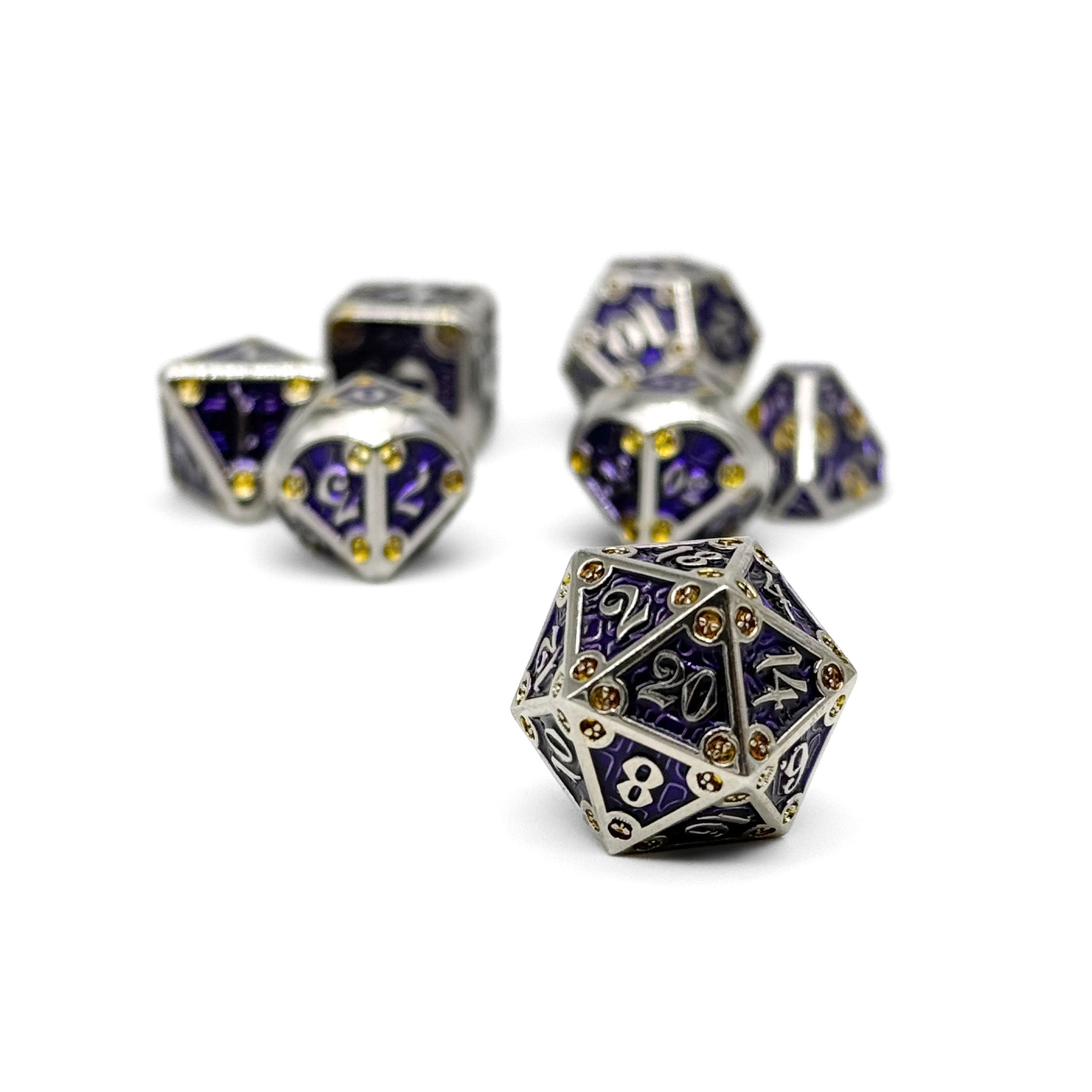Dungeon Delve - Tomb of the Dead - Metal Dice Set-Metal - Zinc Alloy Dice-Norse Foundry-Dungeons and Dragons-DND Dice-D20-Metal Dice Set-DND-D&D Metal Dice Set-Perfect for Tabletop RPGs