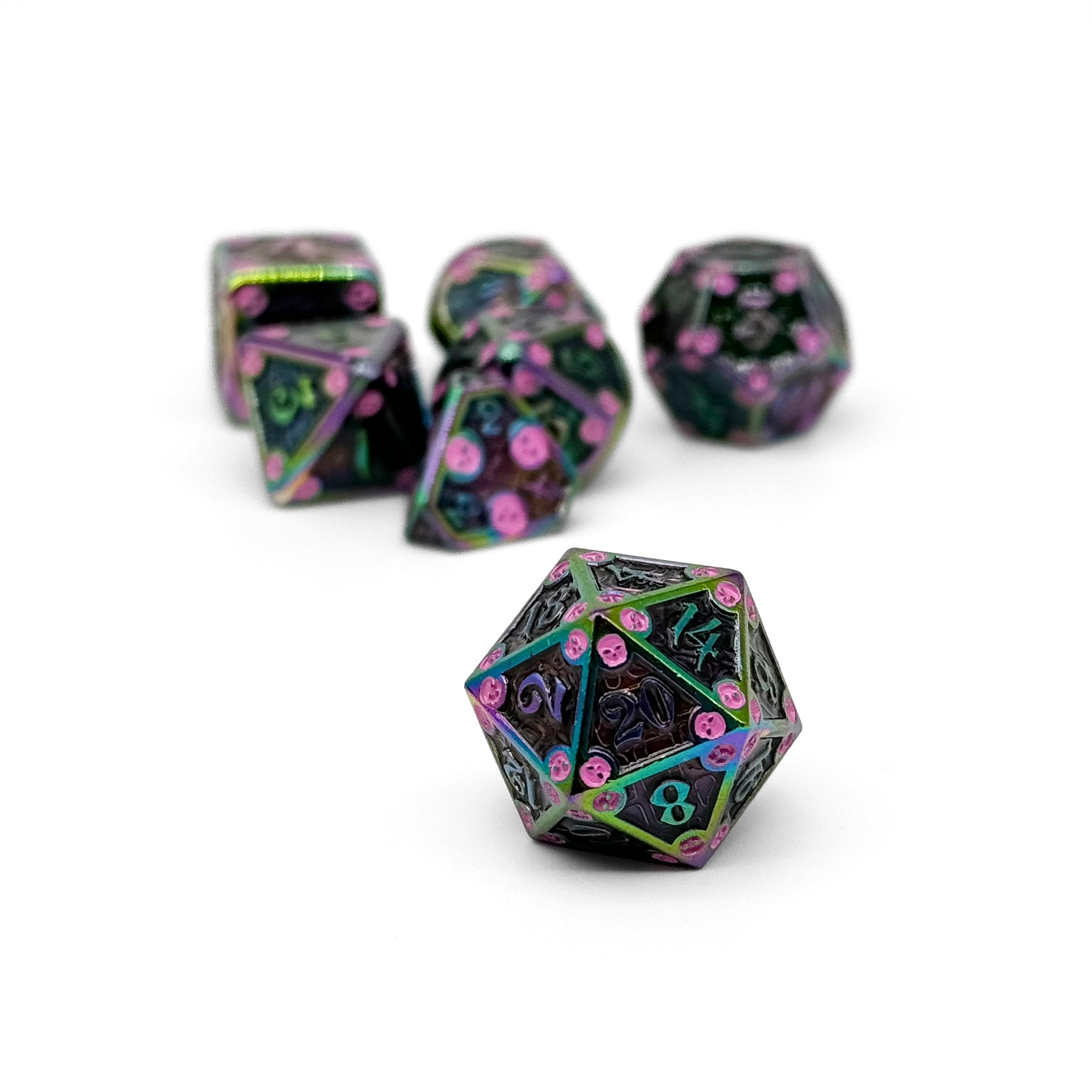 Dungeon Delve - Torture Chamber - Metal Dice Set-Metal - Zinc Alloy Dice-Norse Foundry-Dungeons and Dragons-DND Dice-D20-Metal Dice Set-DND-D&D Metal Dice Set-Perfect for Tabletop RPGs