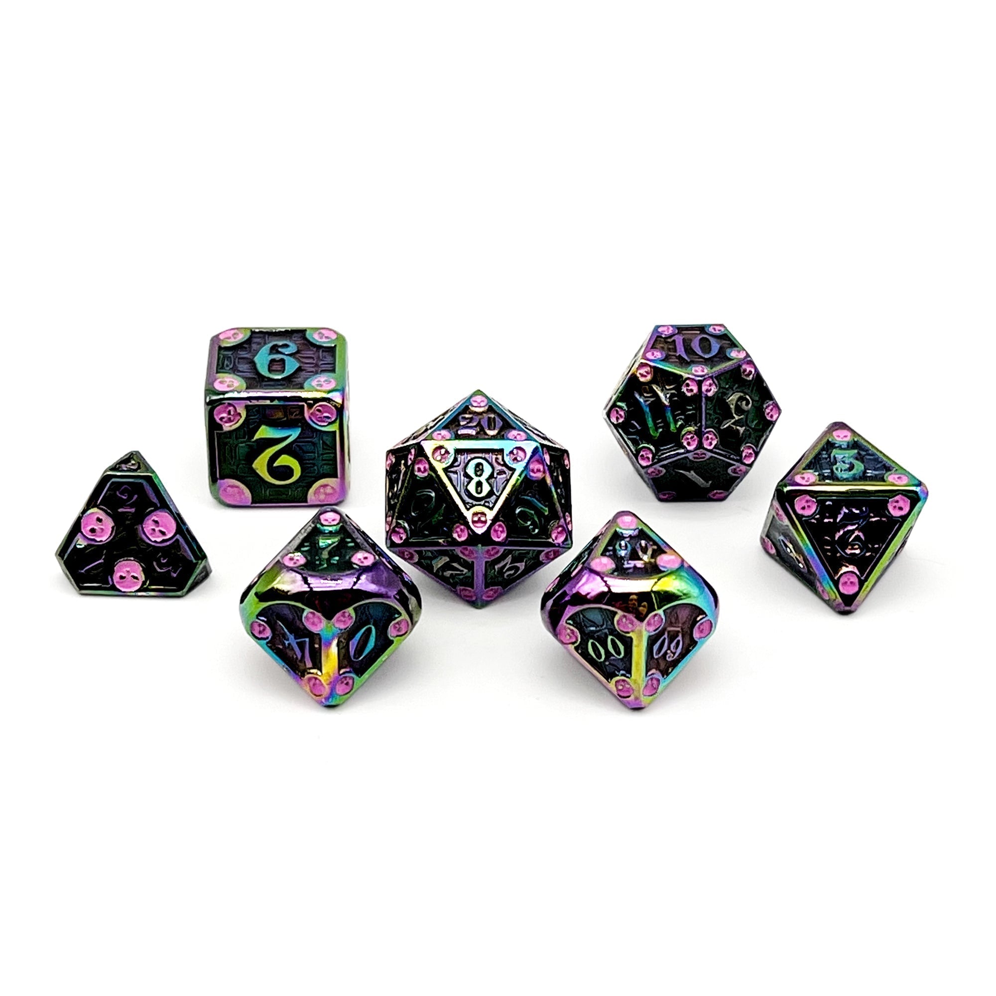 Dungeon Delve - Torture Chamber - Metal Dice Set-Metal - Zinc Alloy Dice-Norse Foundry-Dungeons and Dragons-DND Dice-D20-Metal Dice Set-DND-D&D Metal Dice Set-Perfect for Tabletop RPGs