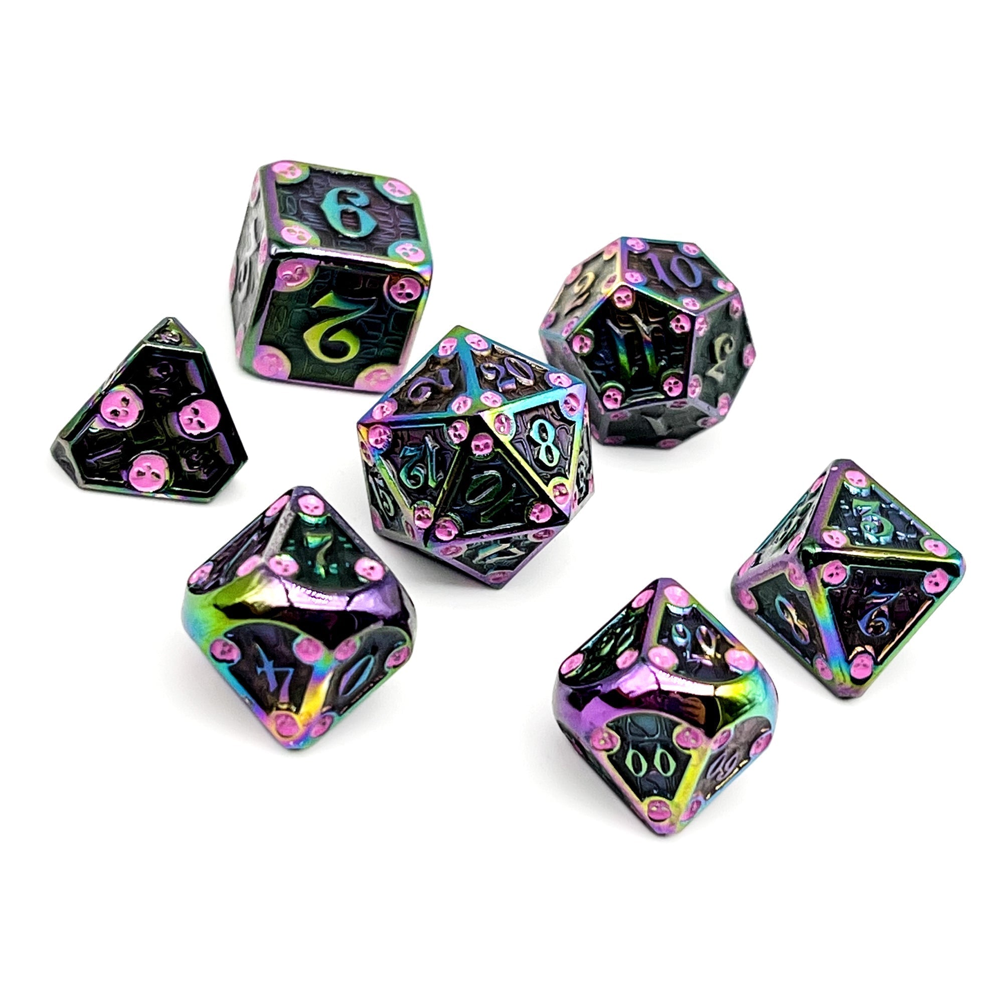 Dungeon Delve - Torture Chamber - Metal Dice Set-Metal - Zinc Alloy Dice-Norse Foundry-Dungeons and Dragons-DND Dice-D20-Metal Dice Set-DND-D&D Metal Dice Set-Perfect for Tabletop RPGs