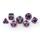 Dungeon Delve - Treachery 7 Piece RPG set Alloy Metal Dice-Metal - Zinc Alloy Dice-Norse Foundry-Dungeons and Dragons-D&D Dice-D20-Metal Dice Set-D&D-D&D Metal Dice Set-Perfect for Tabletop RPGs