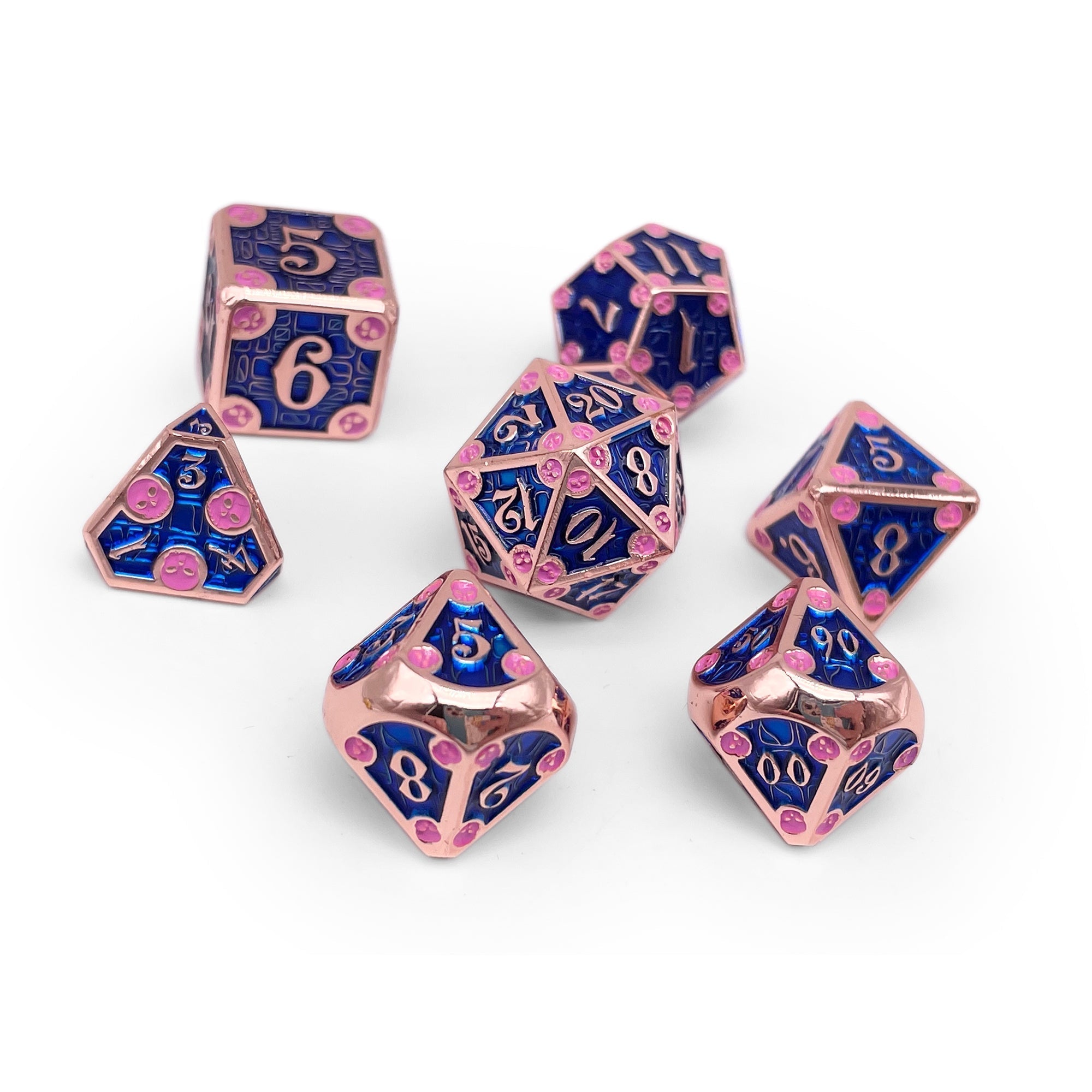 Dungeon Delve - Treachery 7 Piece RPG set Alloy Metal Dice-Metal - Zinc Alloy Dice-Norse Foundry-Dungeons and Dragons-D&D Dice-D20-Metal Dice Set-DnD-D&D Metal Dice Set-Perfect for Tabletop RPGs