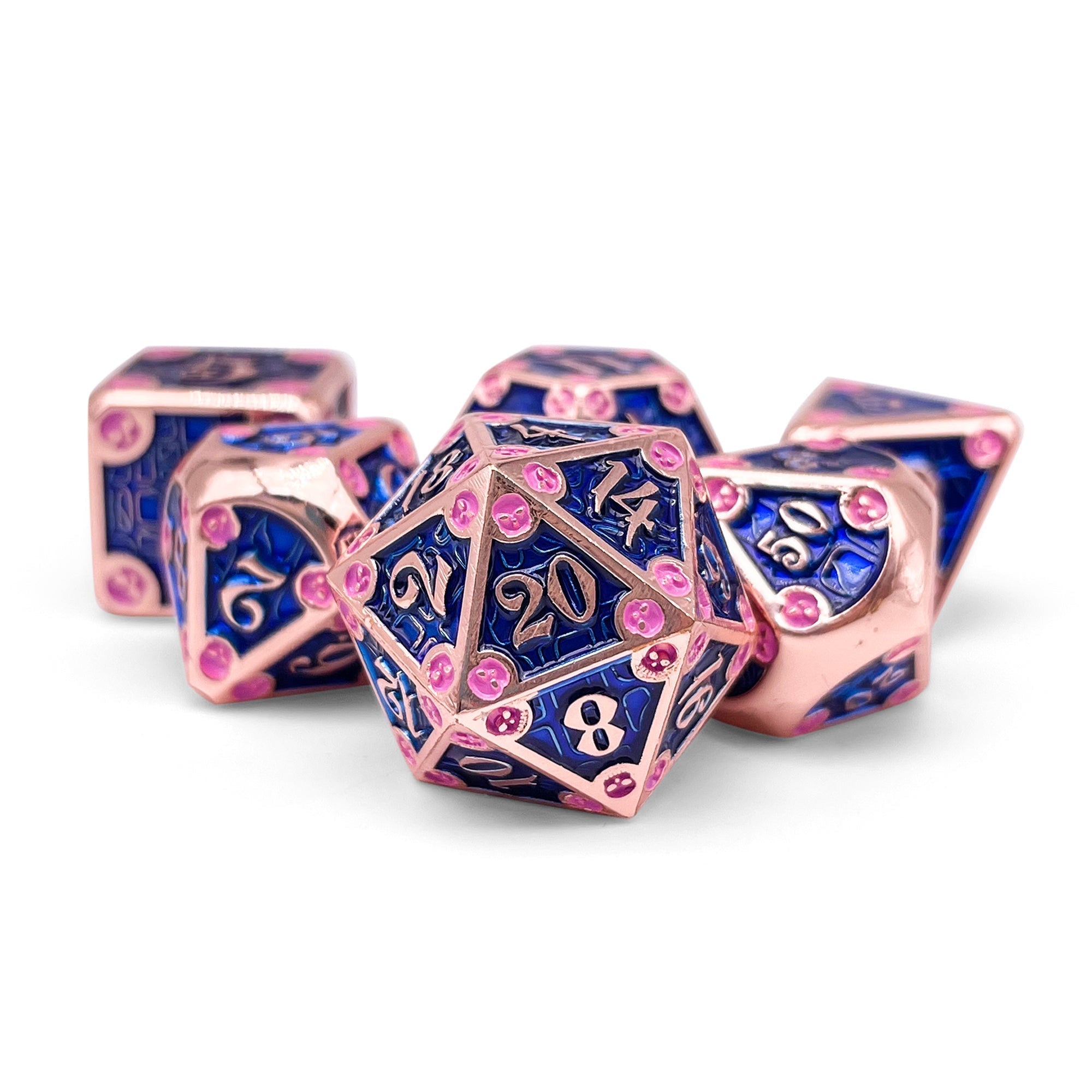 Dungeon Delve - Treachery - Metal Dice Set-Metal - Zinc Alloy Dice-Norse Foundry-Dungeons and Dragons-DND Dice-D20-Metal Dice Set-DND-D&D Metal Dice Set-Perfect for Tabletop RPGs