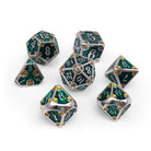 Dungeon Delve - Trickster 7 Piece RPG set Alloy Metal Dice-Metal - Zinc Alloy Dice-Norse Foundry-Norse Foundry-dungeons & dragons-d&d dice set-rpg dice set-d20-metal dice set-d&d-perfect for tabletop rpgs