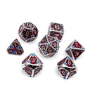 Dungeon Delve - Vampiric Corruption 7 Piece RPG set Alloy Metal Dice-Metal - Zinc Alloy Dice-Norse Foundry-Dungeons and Dragons-D&D Dice-D20-Metal Dice Set-D&D-D&D Metal Dice Set-Perfect for Tabletop RPGs