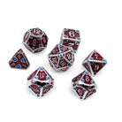 Dungeon Delve - Vampiric Corruption 7 Piece RPG set Alloy Metal Dice-Metal - Zinc Alloy Dice-Norse Foundry-Norse Foundry-dungeons & dragons-d&d dice set-rpg dice set-d20-metal dice set-d&d-perfect for tabletop rpgs