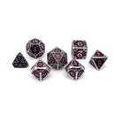 Dungeon Delve - Vampiric Corruption - Metal Dice Set-Metal - Zinc Alloy Dice-Norse Foundry-Dungeons and Dragons-DND Dice-D20-Metal Dice Set-DND-D&D Metal Dice Set-Perfect for Tabletop RPGs