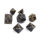 Eclipse - Space Dice 7 Piece RPG Set Alloy Metal Dice-Metal - Zinc Alloy Dice-Norse Foundry-Dungeons and Dragons-D&D Dice-D20-Metal Dice Set-D&D-D&D Metal Dice Set-Perfect for Tabletop RPGs