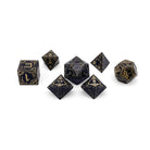 Eclipse - Space Dice 7 Piece RPG Set Alloy Metal Dice-Metal - Zinc Alloy Dice-Norse Foundry-Norse Foundry-dungeons & dragons-d&d dice set-rpg dice set-d20-metal dice set-d&d-perfect for tabletop rpgs
