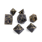 Eclipse - Space Dice 7 Piece RPG Set Alloy Metal Dice-Metal - Zinc Alloy Dice-Norse Foundry-Norse Foundry-dungeons & dragons-d&d dice set-rpg dice set-d20-metal dice set-d&d-perfect for tabletop rpgs