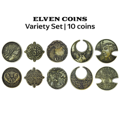 Adventure Coins – Elven Metal Coins Elf Set of 10