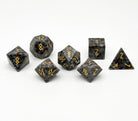 Emberlight - 7 Piece RPG Set Gemstone Dice-Gemstone Dice-Norse Foundry-Gemstone Dice-Dungeons & Dragons Dice-Gem Dice-DnD Dice-Gaming Dice-Perfect for Tabletop RPGs-Dice Set