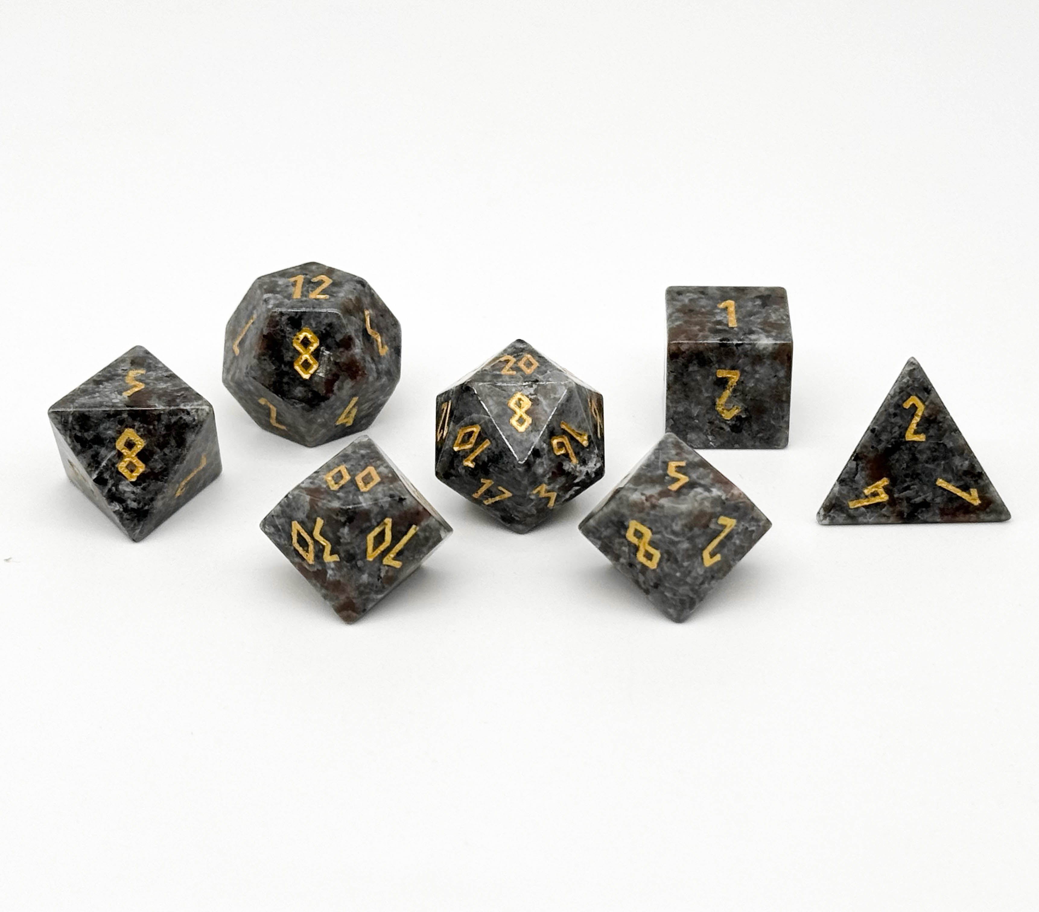 Emberlight - 7 Piece RPG Set Gemstone Dice-Gemstone Dice-Norse Foundry-Gemstone Dice-Dungeons & Dragons Dice-Gem Dice-DnD Dice-Gaming Dice-Perfect for Tabletop RPGs-Dice Set