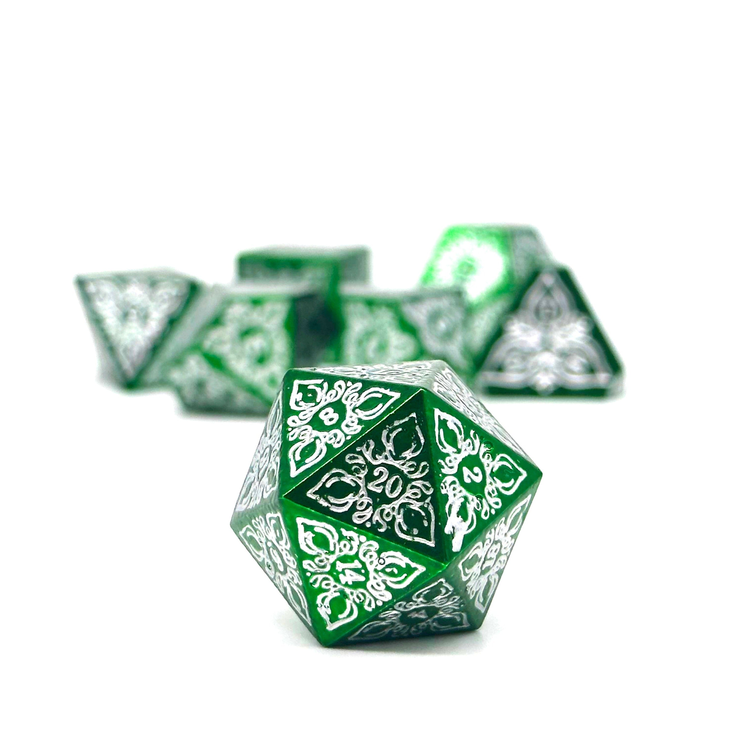 Feyweave - Emerald Vale-Norse Foundry-Norse Foundry-dungeons & dragons-d&d dice set-rpg dice set-d20-metal dice set-d&d-perfect for tabletop rpgs
