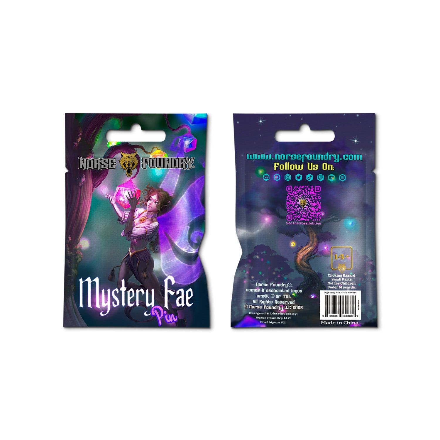 Fae Mystery Pin-Enamel Pin-Norse Foundry-dungeons and dragons-dnd-d&d pins-dungeons & dragons-Pins-Mystery-Mystery Pins