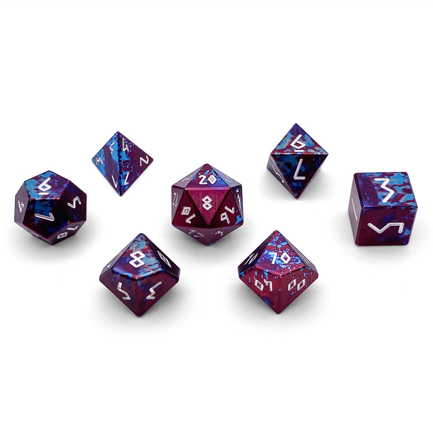 Faerie Dragon - 7 Piece RPG Set 6063 Aluminum Wondrous Dice-Wondrous Dice | Set of 7-Norse Foundry-Norse Foundry-aluminum dice-dungeons & dragons-d&d dice set-rpg dice set-aluminum d&d dice set-d&d-lightweight-perfect for tabletop rpgs