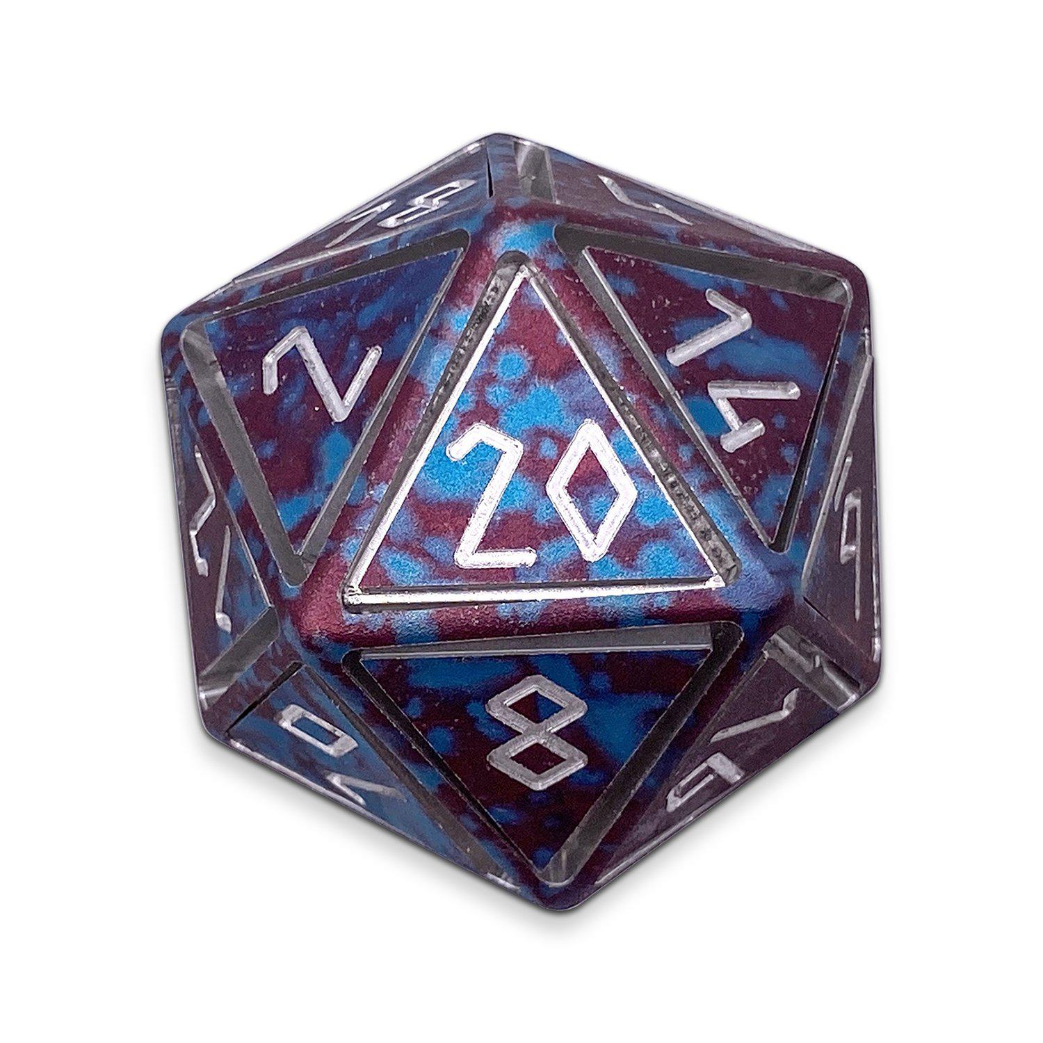 Faerie Dragon - Nimbus™ Boulder® 55mm 6063 Aluminum Wondrous Dice-Dice-Norse Foundry-Norse Foundry-aluminum dice-dungeons & dragons-d&d dice-rpg dice-d20-d&d-55mm-oversize-boulder-perfect for tabletop rpgs