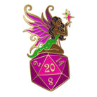 Fairy D20 Pin-Enamel Pin-Norse Foundry-D&D Enamel Pin-D&D Pin-Dungeons and Dragons Enamel Pin-DnD Accessories