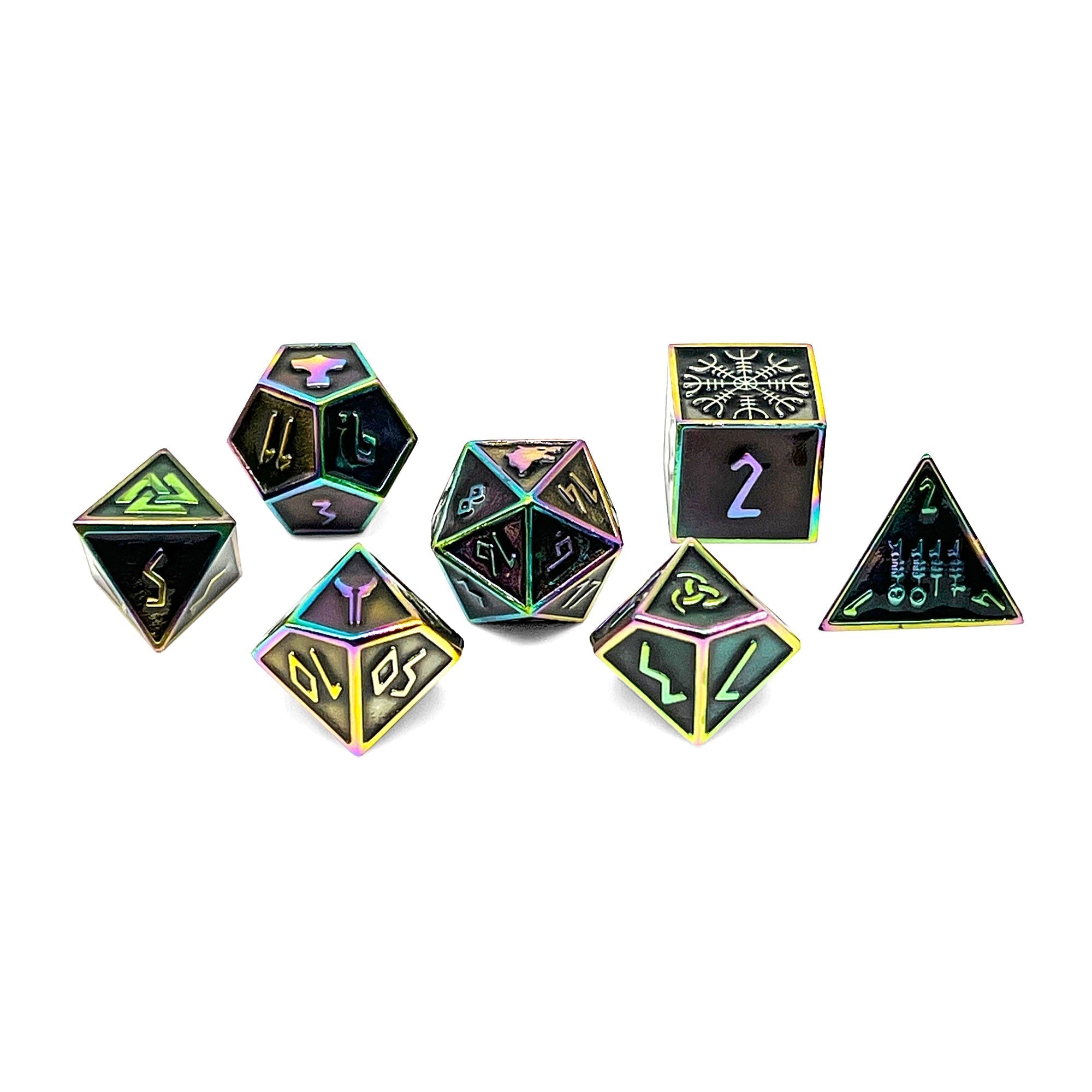 Fallen Star - Norse Themed Metal Dice Set-Zinc Alloy Dice-Norse Foundry-Dungeons and Dragons-DND Dice-D20-Metal Dice Set-DND-D&D Metal Dice Set-Perfect for Tabletop RPGs