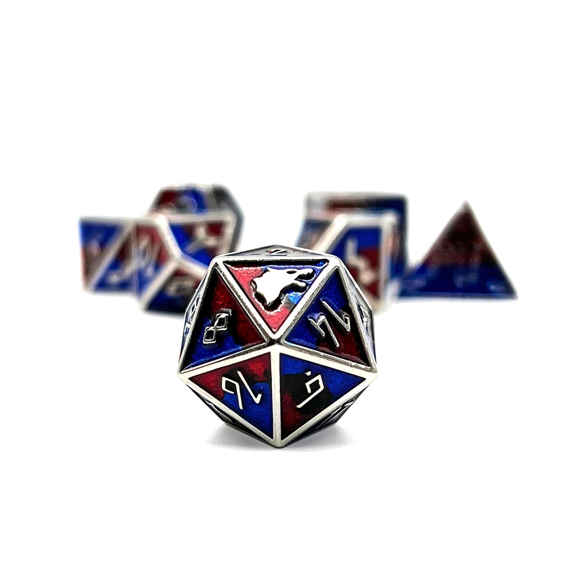 Fenrir - Norse Themed Metal Dice Set-Zinc Alloy Dice-Norse Foundry-Norse Foundry-dungeons & dragons-d&d dice set-rpg dice set-d20-metal dice set-d&d-perfect for tabletop rpgs