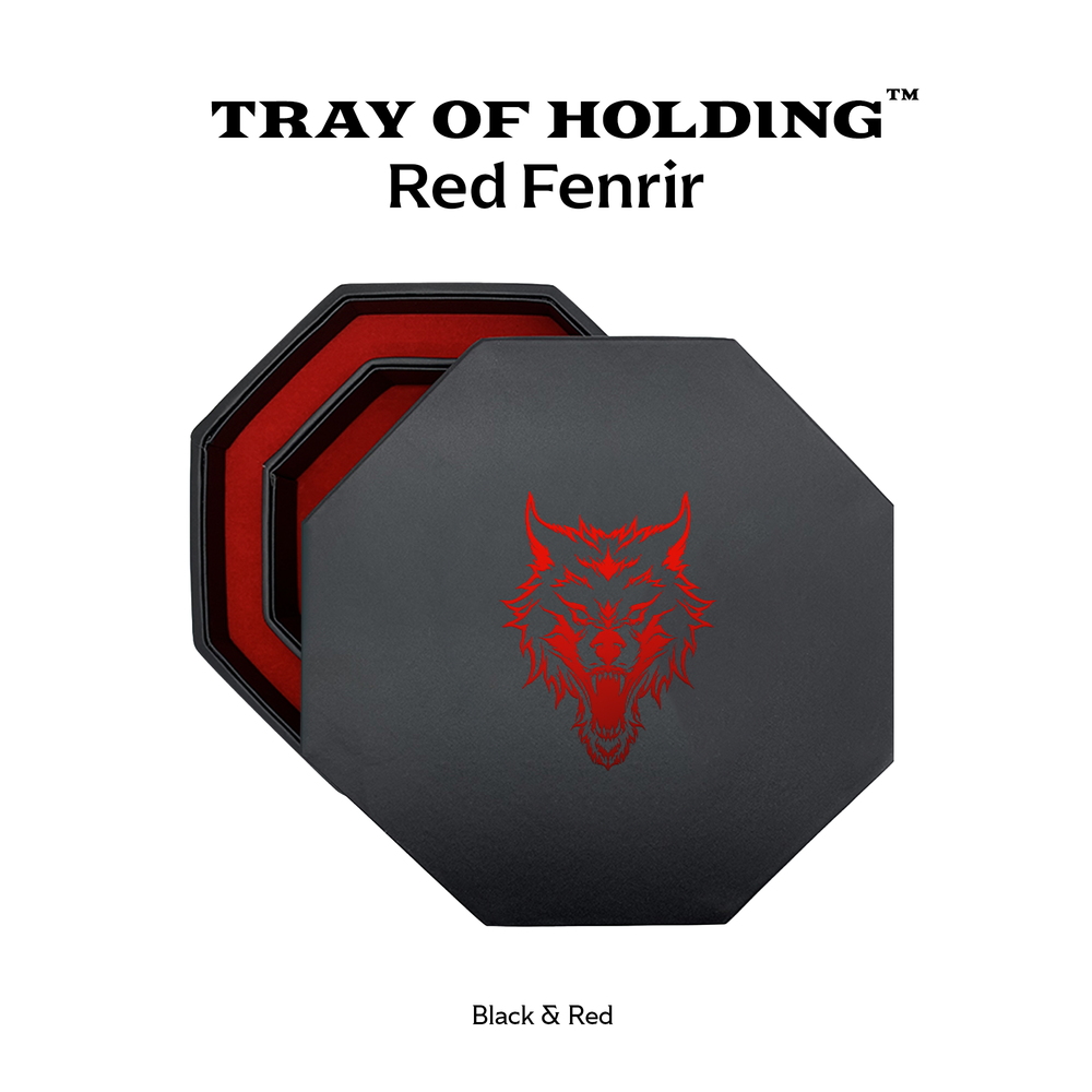 Red Fenrir Tray of Holding™ Dice Tray by Norse Foundry