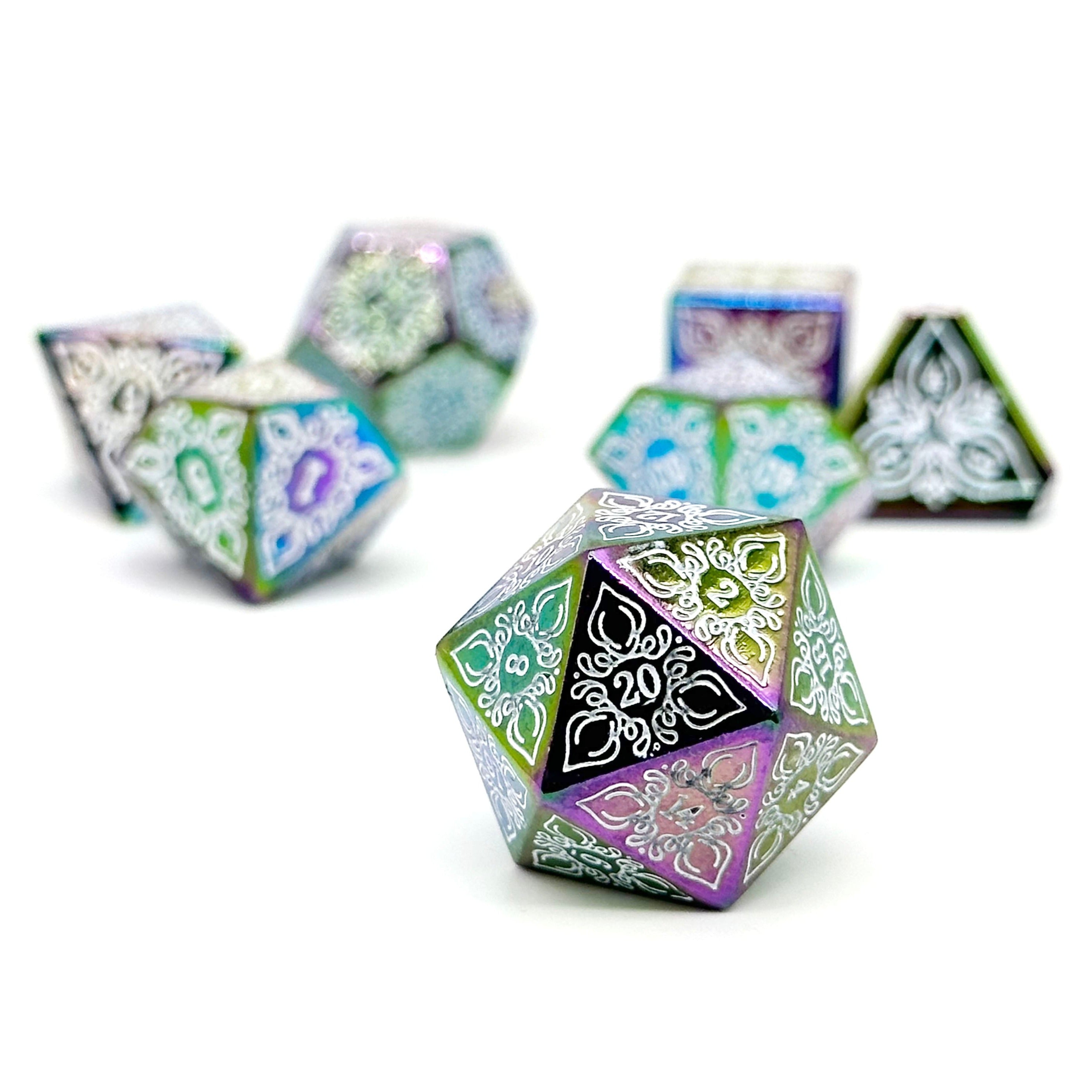 Feyweave - Feybane-Norse Foundry-Norse Foundry-dungeons & dragons-d&d dice set-rpg dice set-d20-metal dice set-d&d-perfect for tabletop rpgs