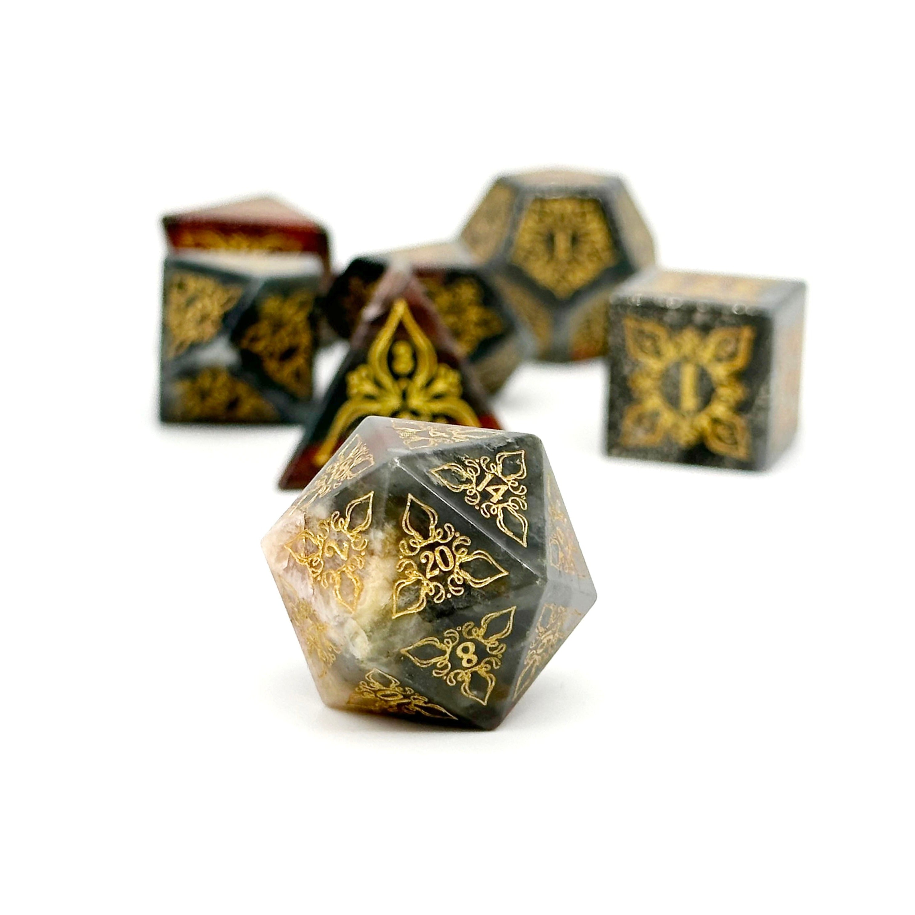 Feyweave - Bloodstone-Norse Foundry-Dungeons and Dragons-D&D Dice-D20-Dice Set-DnD-Perfect for Tabletop RPGs