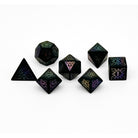Feyweave - Raised Obsidian Holographic-Norse Foundry-Norse Foundry-dungeons & dragons-d&d dice set-rpg dice set-gemstone dice set-d&d-perfect for tabletop rpgs