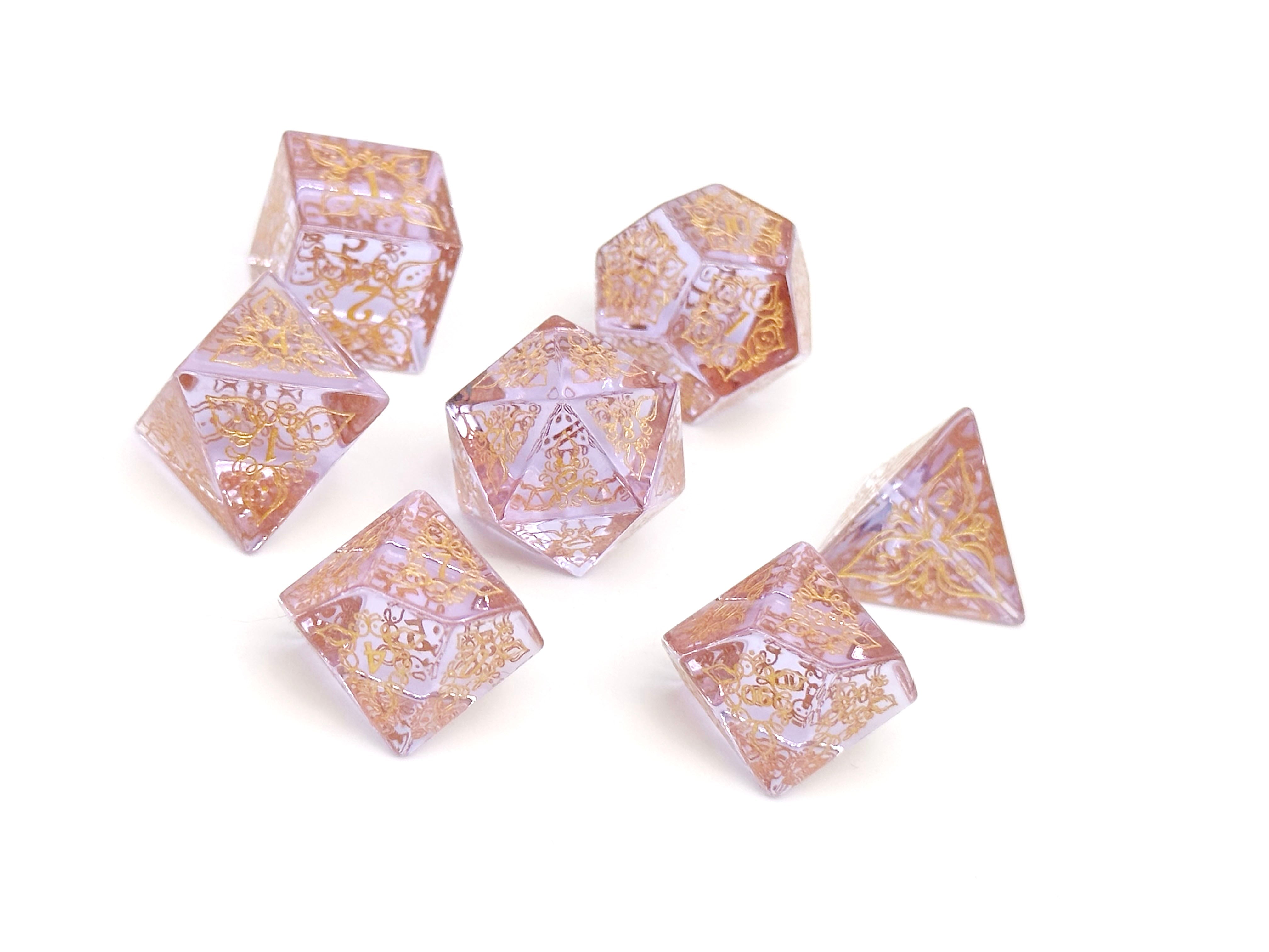 Feyweave - Zircon Alexandrite-Norse Foundry-Norse Foundry-glass dice-dungeons & dragons-d&d dice set-rpg dice set-glass dice set-d&d-perfect for tabletop rpgs