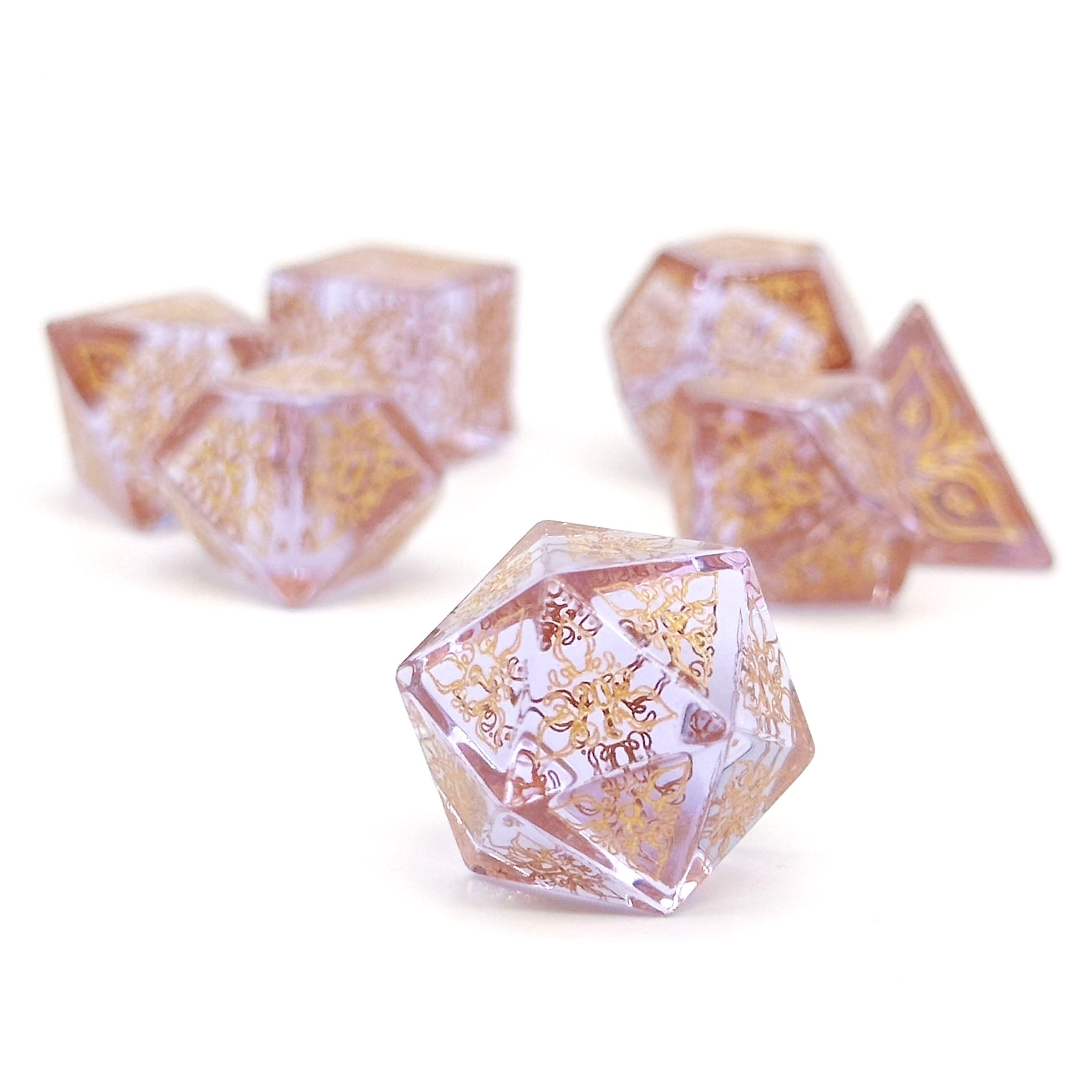 Feyweave - Zircon Alexandrite-Norse Foundry-Norse Foundry-glass dice-dungeons & dragons-d&d dice set-rpg dice set-glass dice set-d&d-perfect for tabletop rpgs