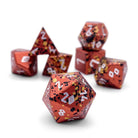 Fire Elemental - 7 Piece RPG Set 6063 Aluminum Wondrous Dice-Wondrous Dice | Set of 7-Norse Foundry-Norse Foundry-aluminum dice-dungeons & dragons-d&d dice set-rpg dice set-aluminum d&d dice set-d&d-lightweight-perfect for tabletop rpgs