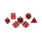 Fireball - 7 Piece Metal D&D & RPGs Dice Set-Zinc Alloy Dice-Norse Foundry-Norse Foundry-dungeons & dragons-d&d dice set-rpg dice set-d20-metal dice set-d&d-perfect for tabletop rpgs