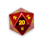 Fireball - Boulder® 45mm D20 Metal Dice-Zinc Alloy Dice-Norse Foundry-Norse Foundry-dungeons & dragons-d&d dice-rpg dice-d20-metal dice-d&d-45mm-oversize-boulder-perfect for tabletop rpgs