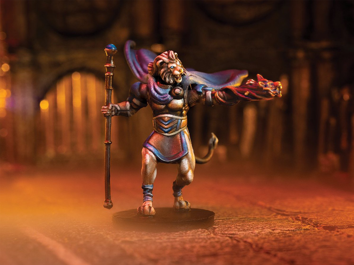 Flickering Flame - Cattus Light Armored 28mm Miniature By Adventurers &amp; Adversaries