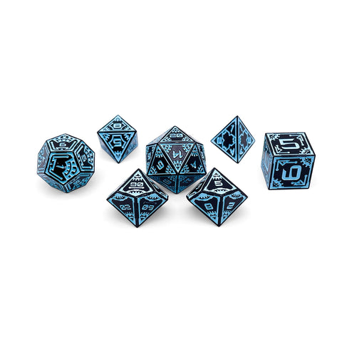Force Field - Space Dice 7 Piece RPG Set Alloy Metal Dice