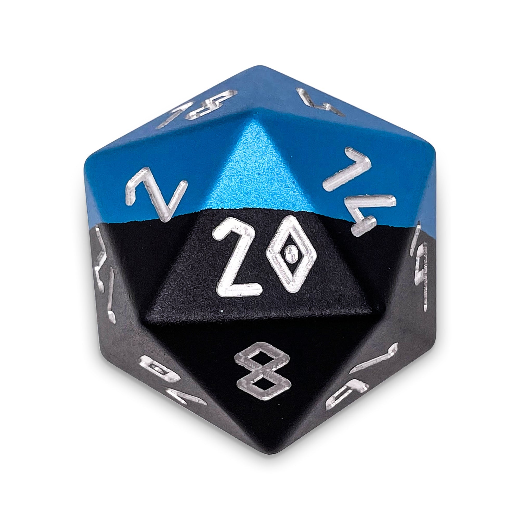 Frost Giant - Boulder® 55mm 6063 Aluminum Hybrid Dice-Aluminum Dice-Norse Foundry-Norse Foundry-aluminum dice-dungeons & dragons-d&d dice-rpg dice-d20-d&d-55mm-oversize-boulder-perfect for tabletop rpgs