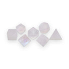 Frosted K9 Rainbow Glass - Raised 7 Piece RPG Set K9 Glass Dice-Glass Dice-Norse Foundry-Norse Foundry-k9 glass dice-dungeons & dragons-d&d dice set-rpg dice set-glass dice set-d&d-perfect for tabletop rpgs