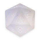 Frosted K9 Rainbow Glass - Raised Font Boulder® 30mm Glass Dice-Glass Dice-Norse Foundry-Norse Foundry-dungeons & dragons-d&d dice-rpg dice-d20-glass dice-d&d-30mm-boulder-perfect for tabletop rpgs