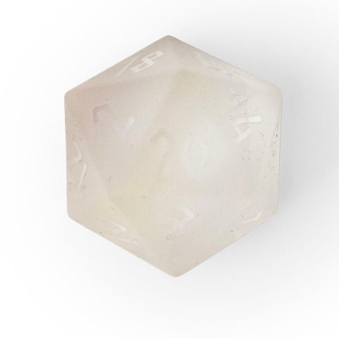 Frosted K9 Rainbow Glass - Raised Font Boulder® 30mm Glass Dice