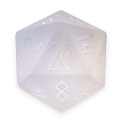 Frosted K9 Rainbow Glass - Raised Font Boulder® 30mm Glass Dice