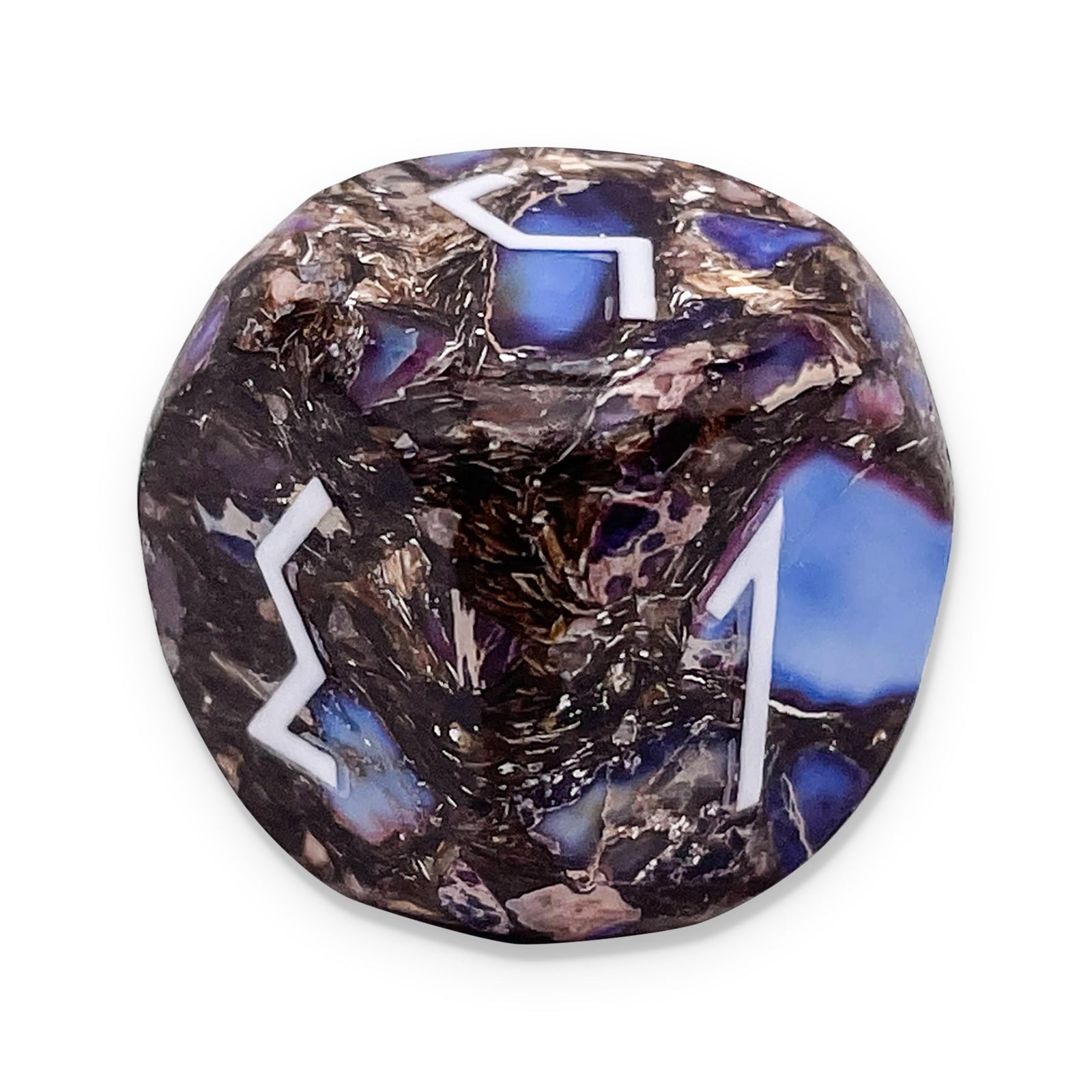Bronzite Purple Imperial Jasper - Single D6 TruStone Dice - NOR 01126