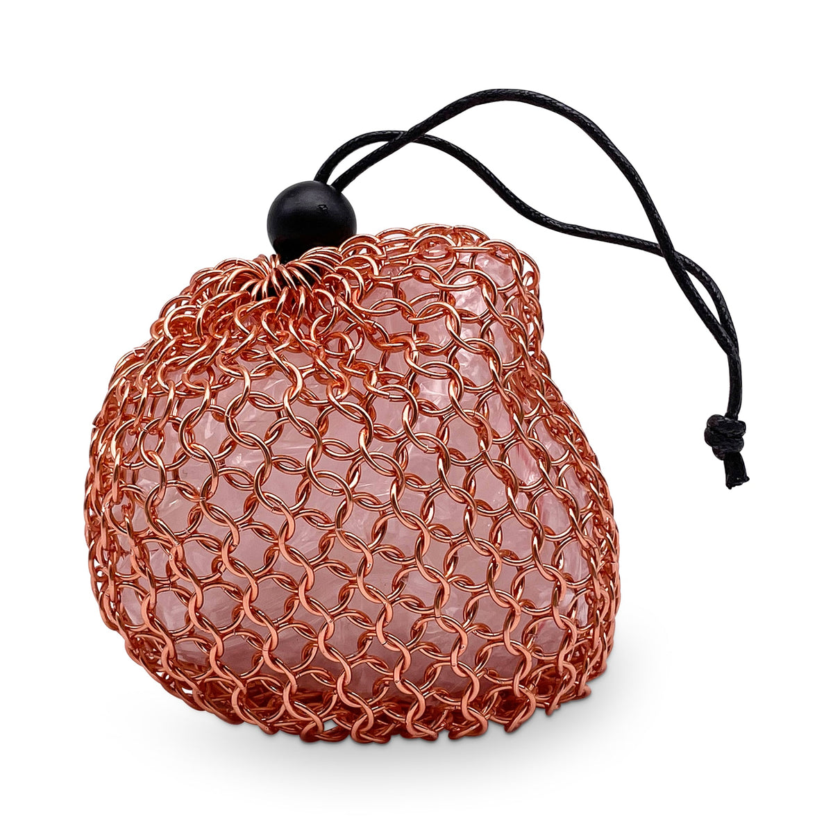 Stainless Steel Chainmail Dice Bag - Orange by Norse Foundry - NOR 03148