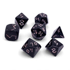 Gabon Ebony - 7 Piece RPG Wooden Dice Set-Dice-Norse Foundry-Norse Foundry-wood dice set-dungeons & dragons-d&d dice set-rpg dice set-wood dice set-d&d-perfect for tabletop rpgs