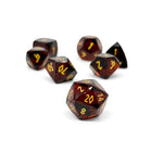Garnet Zircon – 7 Piece RPG Set Glass Wondrous Cut Dice – Norse Foundry – Glass Dice – Dungeons & Dragons Dice – DnD Dice – Gaming Dice – Perfect for Tabletop RPGs – Dice Set