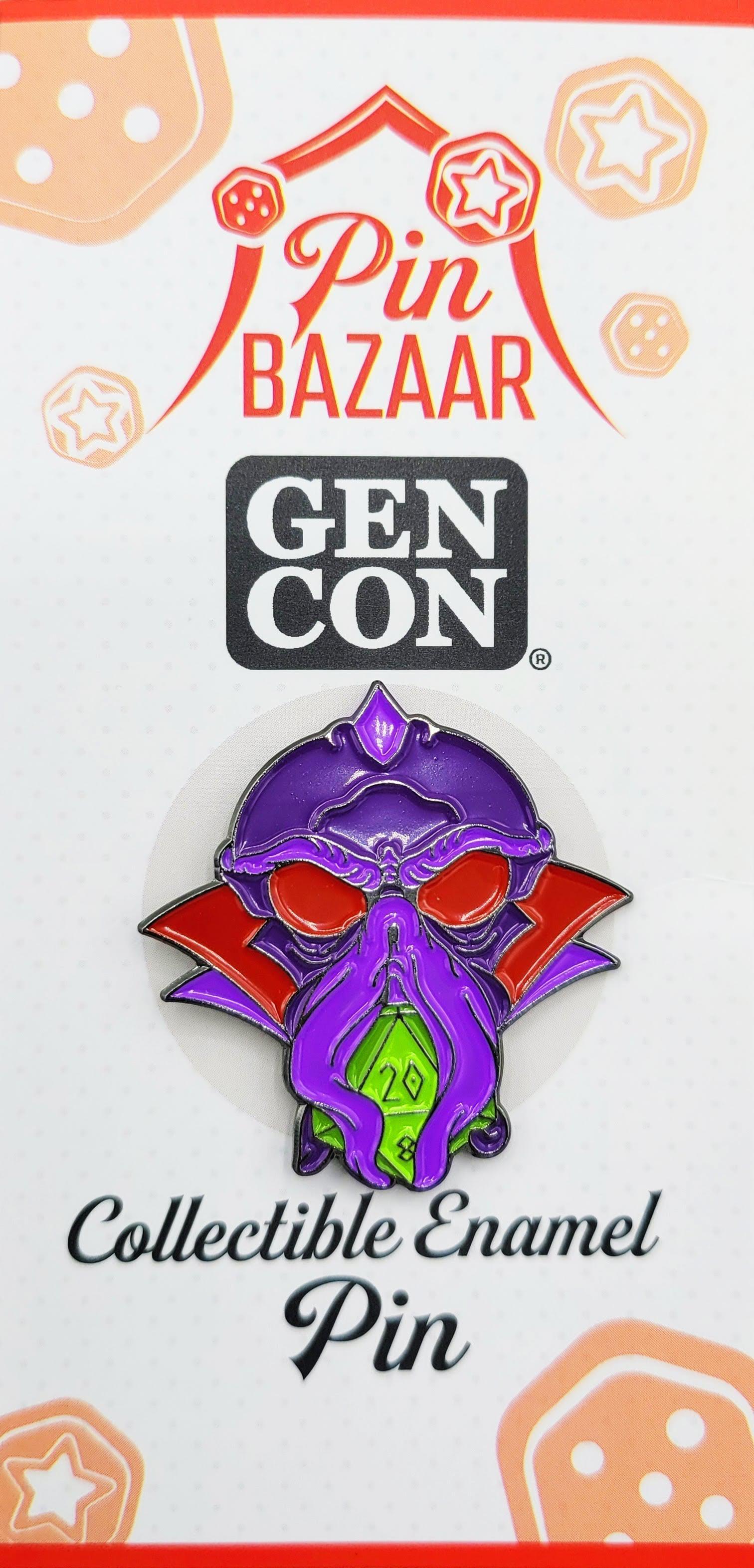 Gen Con Pin Bazaar Octopus D20 Limited Edition-Pins-Norse Foundry-D&D Enamel Pin-DND Pin-Dungeons and Dragons Enamel Pin-DND Accessories